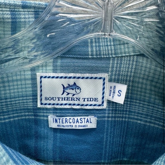 Southern Tide Shirt Men's Size S Blue White
Plaid Flannel Button Up Casual New - Picture 3 of 5